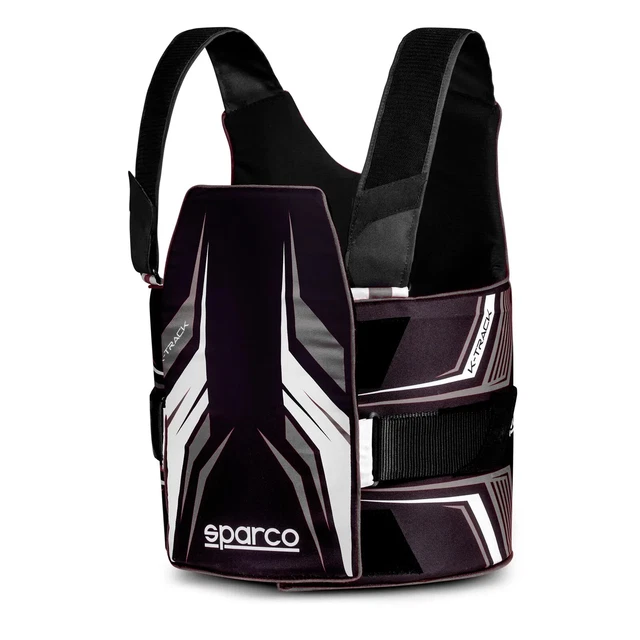 SPARCO 002406KNRBI3M Corpetto Karting Paracostole"K-TRACK" Nero/Bianco- tg:M
