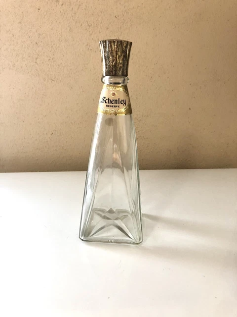 Schenley Reserve Decanter Clear Glass Bottle