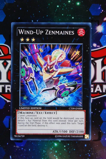 Wind-Up Zenmaines CT09-EN008 Super Rare Yugioh Card Limited Edition