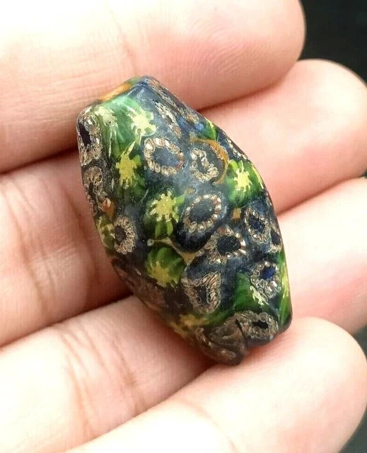 Antique Star Burst Universe Wound Glass Jatim Mosaic Roman Islamic Glass Bead