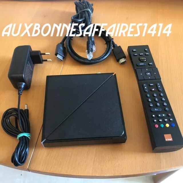 Décodeur TV UHD  DTIW385 orange 4 K -mini-Wifi -Complet/