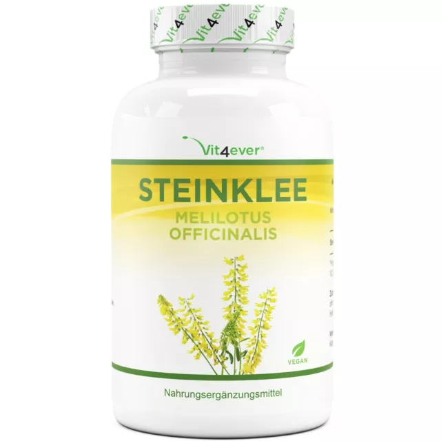 Steinklee 240 Kapseln (vegan) á 500mg - Echter gelber Steinklee - Steinkleekraut