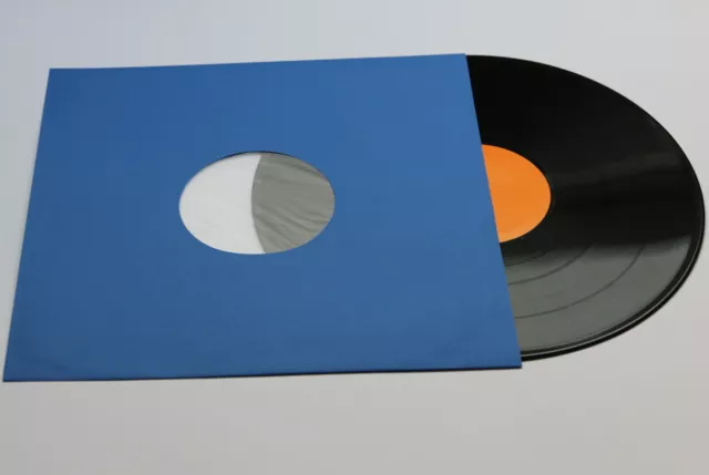 10 St. LP Schallplatten Innenhüllen, antistatisch, gefüttert, Premium blau 80 g