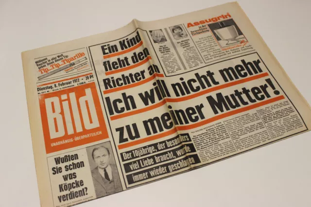 BILDzeitung 08.02.1972 Februar 8.2.1972 Geschenk Geburtstag 50. 51. 52. 53. 54.