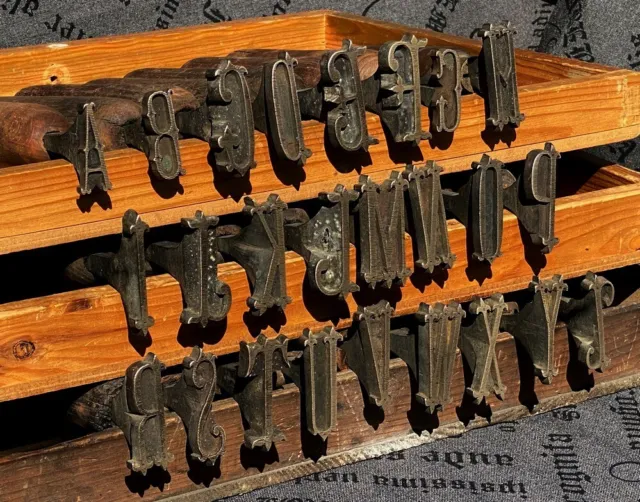 Vergoldestempel Initial Prägestempel Messing Buchbinder Werkzeug -zur Auswahl-