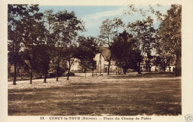 Cercy La Tower Fair Field Postcard
