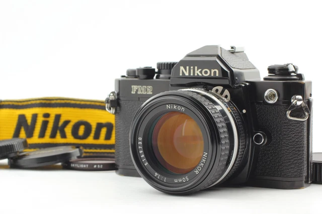 [EXC+5 +Strap] Nikon New FM2 FM2N Black Film Camera Ai-s 50mm f1.4 FromJapan K83