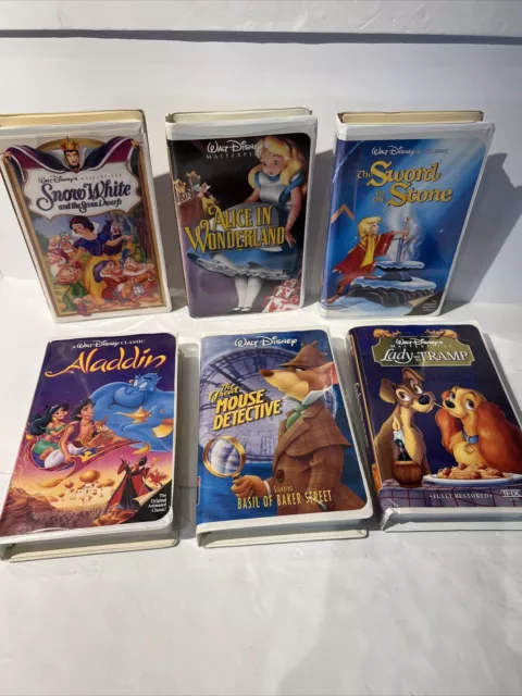 Disney Movie Lot Of 6 Vintage Animated Family Night Classics