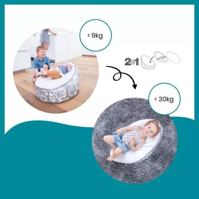 BABYMOOV Doomoo Nid - Transat bébé - Pouf Evolutif & Multifonctions des la Naiss 3