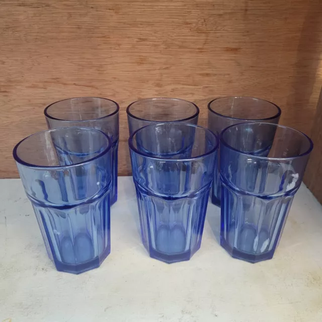 Ikea Pokal Blue Drinking Set Of 6 Glass