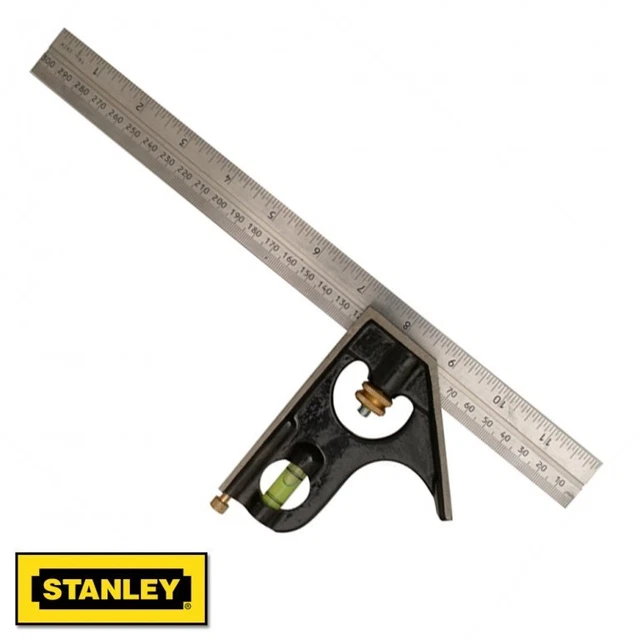 Stanley Rabone STANLEY RABONE 1912 12in 300mm cast iron stock combination square ...