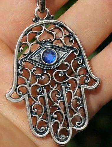 Hamsa Hand KEYCHAIN Religious Charm Amulet Key Ring Kabbalah Protective Evil Eye