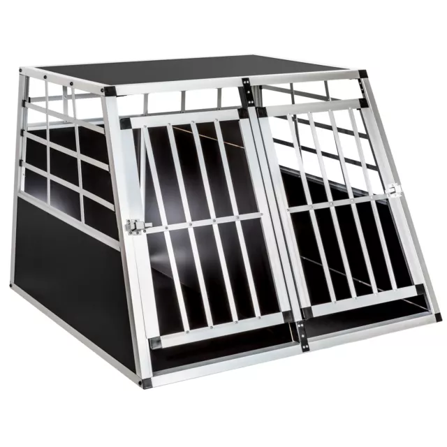 Cage box caisse de transport chien mobile aluminium double nouveau