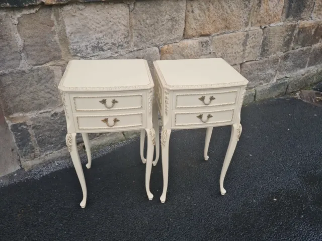 Vintage Pair Of French Louis Style Olympus Bedside Cabinets