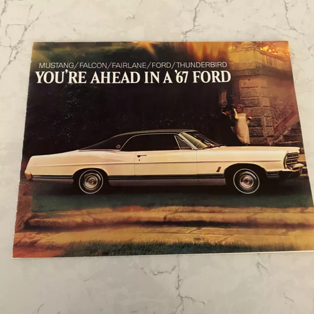 1967 Ford Mustang Falcon Fairlane Ford Thunderbird Wagon Sales Brochure