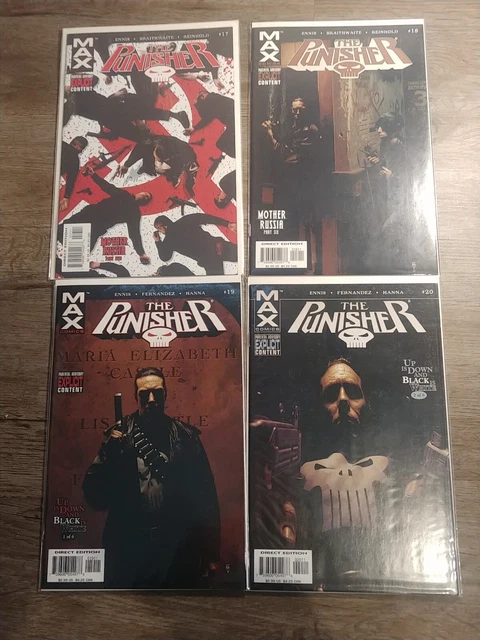 The Punisher Comic Book Lot MARVEL MAX Garth Ennis High Grade 1-36 complete MCU 5