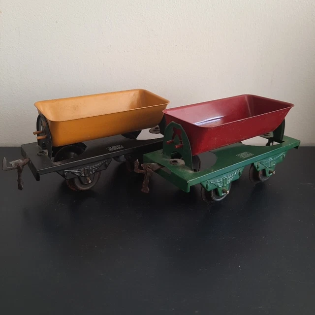Hornby O - Wagon à Benne Basculante SNCF 1950 - Tôle 15cm - Bon état Avec Boîte