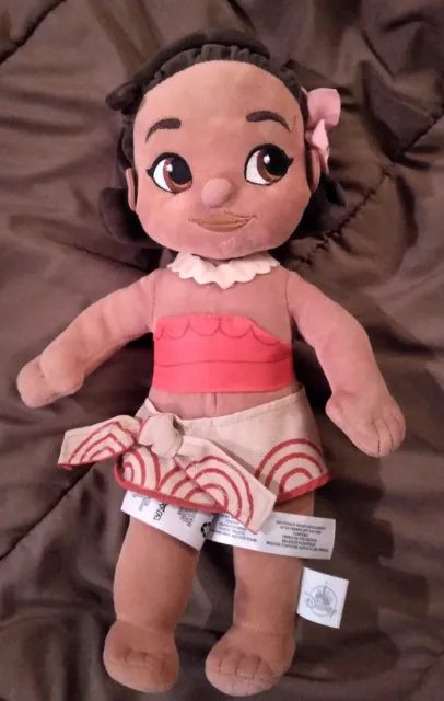 DisneyStore Animators Collection Moana 12" Plush Princess Toddler Doll