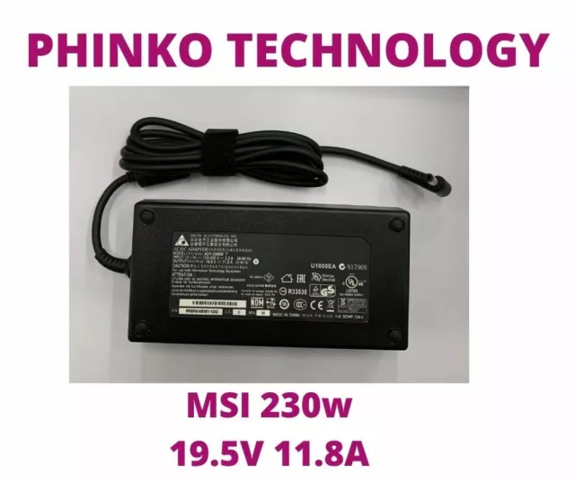 NEW Genuine 19.5V 11.8A 230W 5.5 x 2.5 mm AC Adapter for MSI GS75