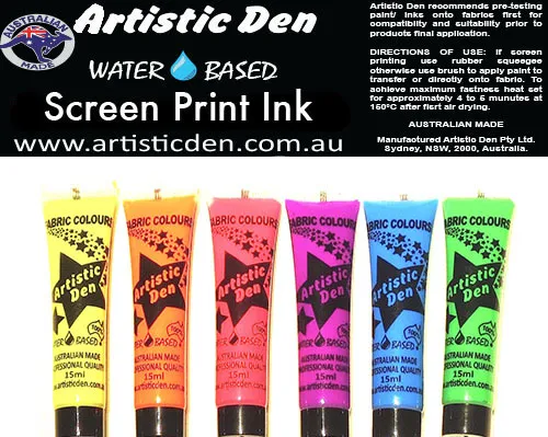 Neon Screen Printing Ink Fluoro Screen Ink set Permaset Compatible Screen INK