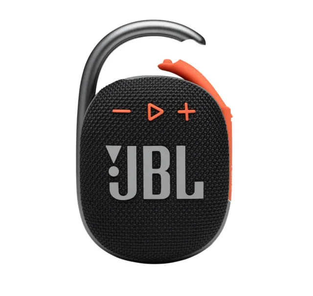 JBL Clip 4 Black Orange Portable Bluetooth Speaker (Open Box) Damage Box