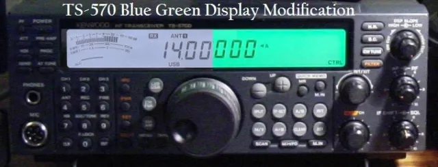 Kenwood TS-570 BLUE GREEN Display Mod 570 570g 570s 570d 570dg ( Not A radio )