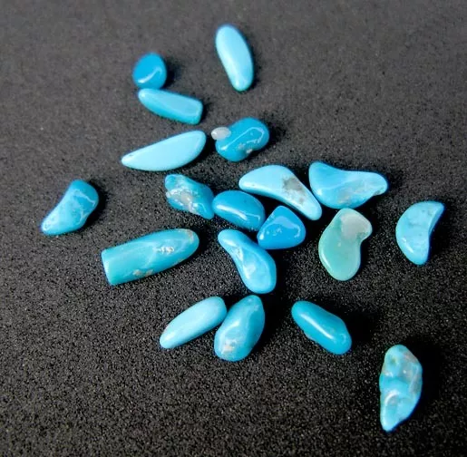 20 pc Sleeping Beauty Turquoise Nugget LOT polished NATURAL specimen Rock Rough