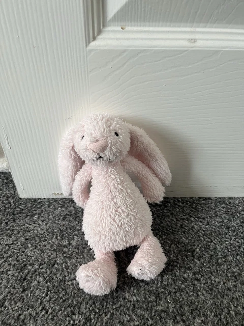 JELLYCAT JELLY KITTEN Small Retired Pink Bashful Bunny Rattle Soft ...