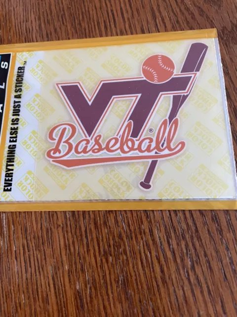 NCAA ** VT BASEBALL DECAL ** Virginia Tech For Kids - Teens - Adults Sports NEW