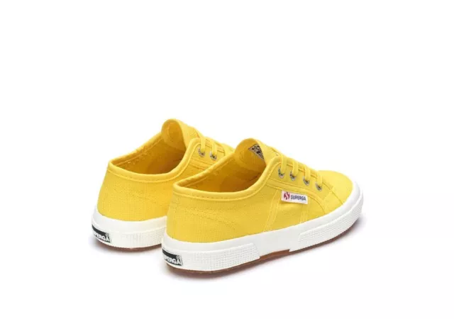 Superga 2750 Clásico Zapatos Niños Amarillo Zapatillas Luz En Lona Deportivo New 3