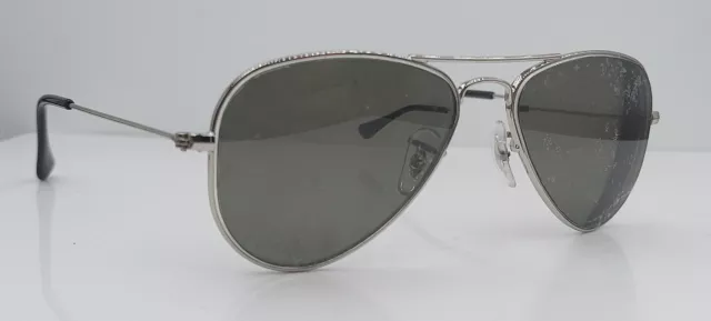 Ray-Ban RB3044 Silver Aviator Metal Sunglasses Italy FRAMES ONLY Ray-Ban RB3044 Silver Aviator Metal Sunglasses Italy FRAMES ONLY
