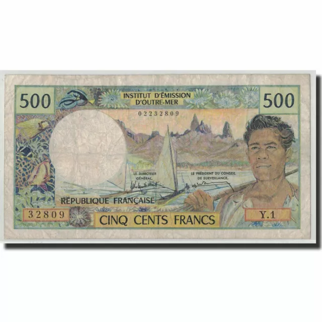 [#314027] Banknote, New Caledonia, 500 Francs, Undated (1969-92), KM:60e, VF