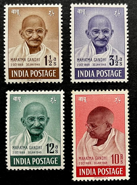 India 1949 First Anniversary Of Independence Sg 305-308 Mnted Mint, Cat Val £425