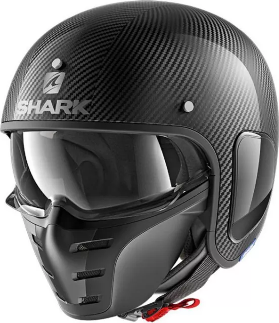 Casco Shark S-Drak Carbon Skin nero lucido carbonio DSK - Taglia S