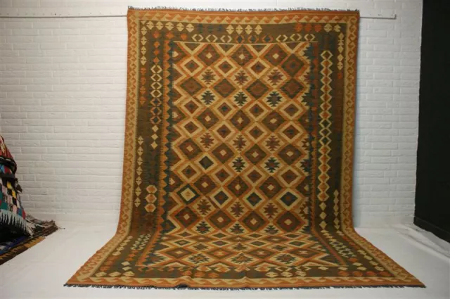 nr 56 Hochwertige Afghanische Kelim Kilim Handgewebter Teppich ca.298 x 200 neu