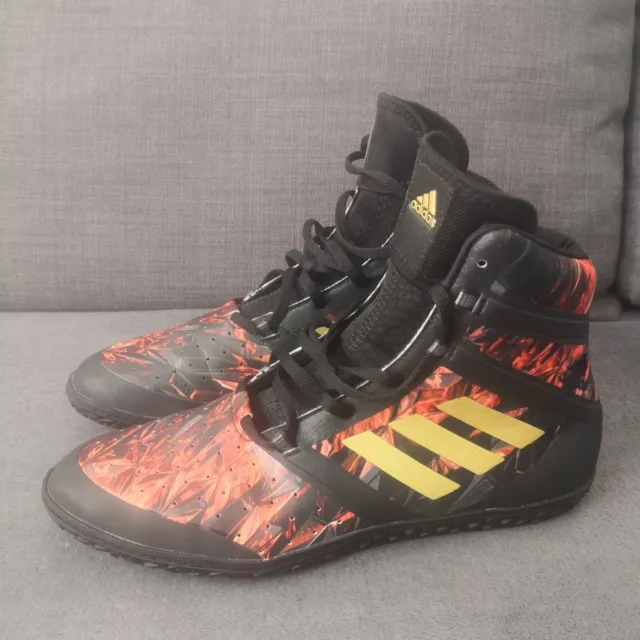 Adidas Flying Impact Wrestling Shoes Size UK 8 Red Black - VGC