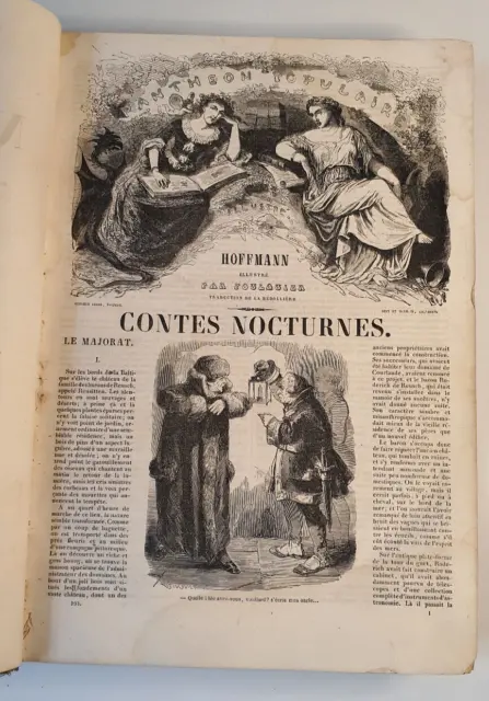 HOFFMANN - Reliure : Contes Nocturnes (1855?) et Romans illustrés 1848 2