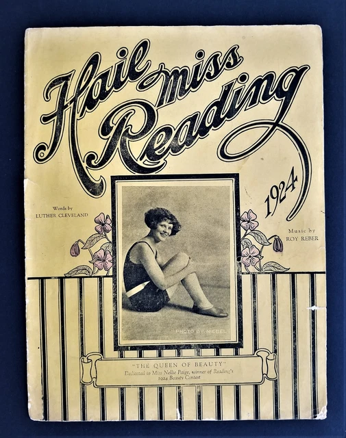 1924 antique HAIL MISS READING Nellie Paige SHEET MUSIC piano pennsylvania