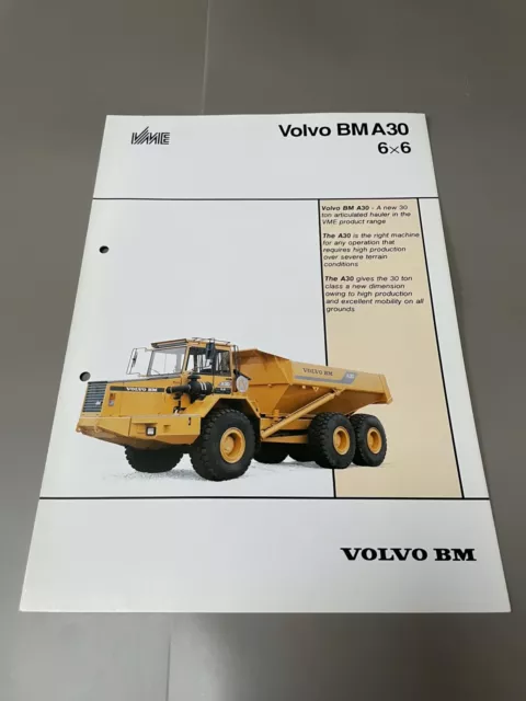 Volvo BM A30 6x6 Articulated Dumptruck Brochure