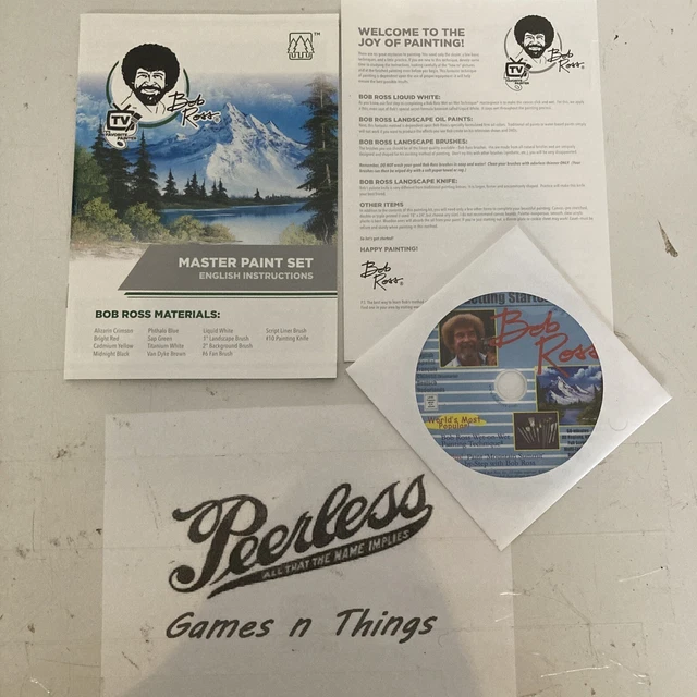 BOB ROSS MASTER Paint Set English Instructions & Getting Started CD EUR