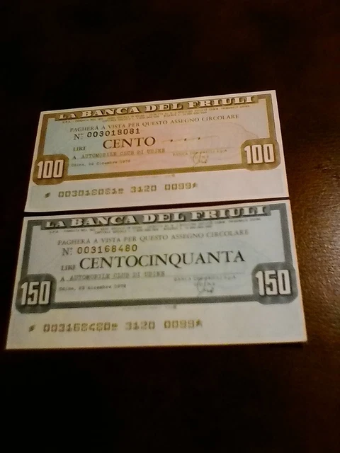 Miniassegni La Banca Del Friuli - Lotto Ml15232 (N. 2 Emissioni)