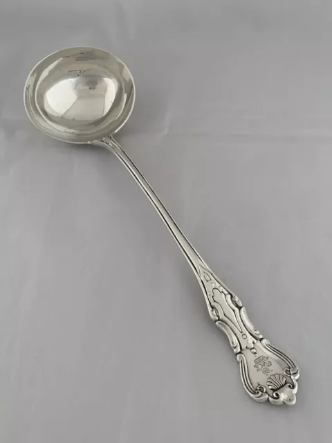 VICTORIAN Antique Silver SOUP LADLE 1853 London Hayne & Cater HEAVY Sterling