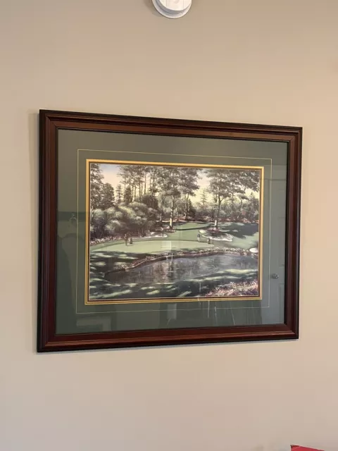 Augusta National Golf Course Putting Green 1999 Framed Print art vintage 36 x 31
