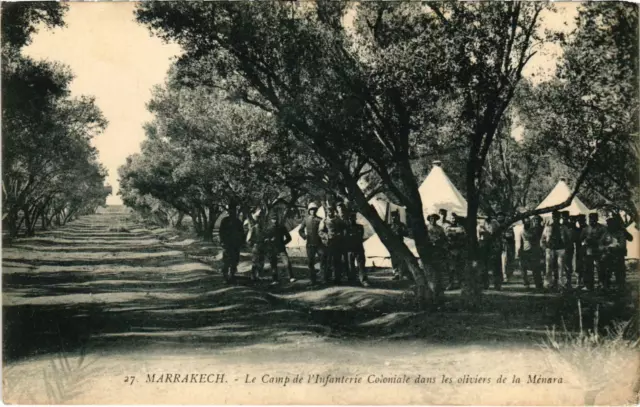 CPA AK Militaire MAROC MARRAKECH - Le Camp de l'Infanterie Coloniale (92383)