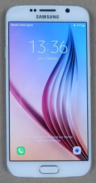 Smartphone Samsung Galaxy S6 Blanc 32 Go GB Blanc Téléphone Android Accessoires