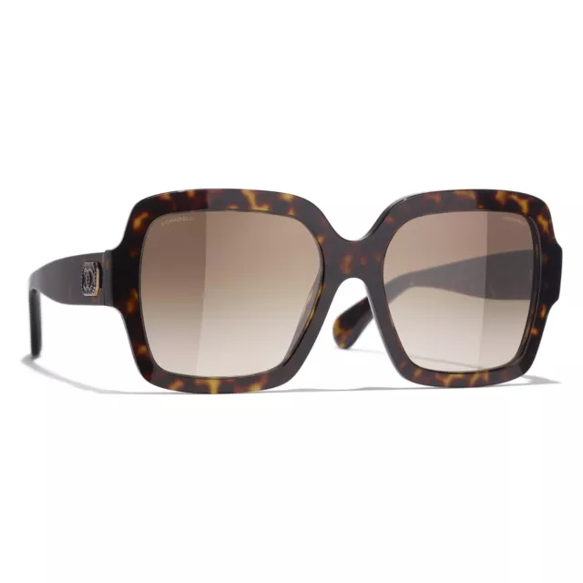 CHANEL 5479 C 714 S5 Dark Havana Sunglasses w/Gradient Brown Lenses $217.88  - PicClick