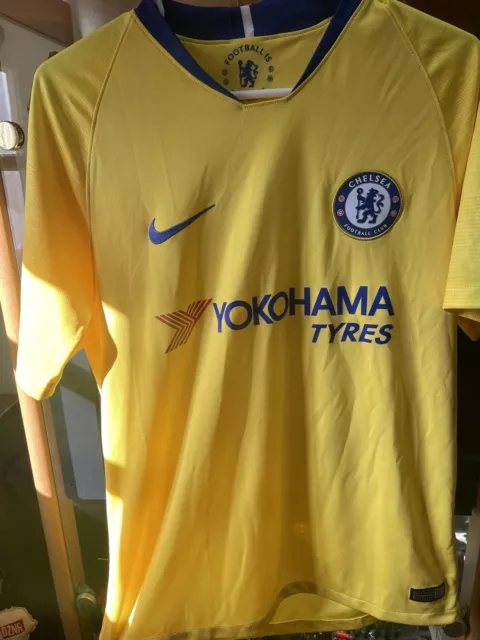 Chelsea 2018/19 Away Shirt medium Yellow Nike Football Shirt Official Genuine