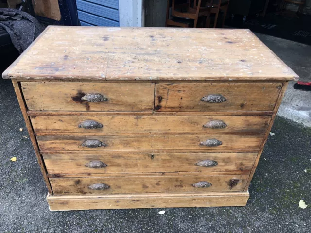 Antique Characterful Georgian Pine Chest of Drawers