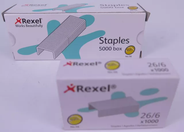 Rexel No 56 26/6 Staples - Steel -  R06131 & R06025
