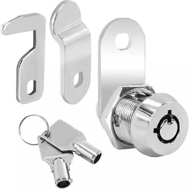 2X(Drawer and Cabinet Lock, Mechanical Door Lock Tubular Cam Lock with Key3669